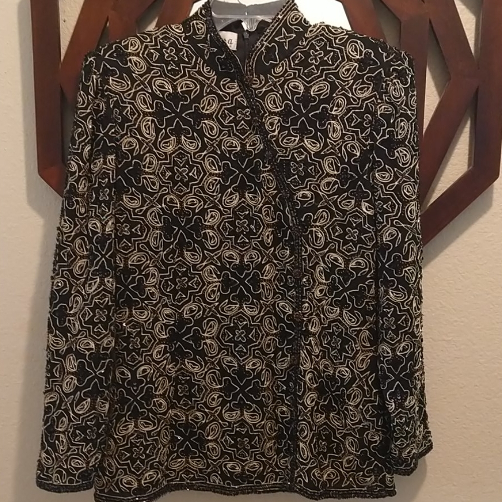 J Kara Beaded Top